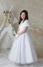 Load image into Gallery viewer, Celebrations Girls White Communion Dress:- Violet
