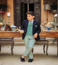 Load image into Gallery viewer, One Varones Boys Green Check Waistcoat:-10-10029R 80
