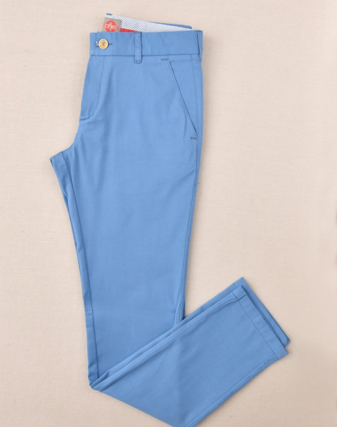One Varones Boys Chino Trousers - Blue Skinny Fit 10-05051 76