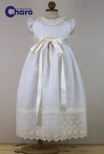 Load image into Gallery viewer, Unisex Charo Faldon Long Dress With Matching Pants:- Off White/ Ivory 482 Christening Gown

