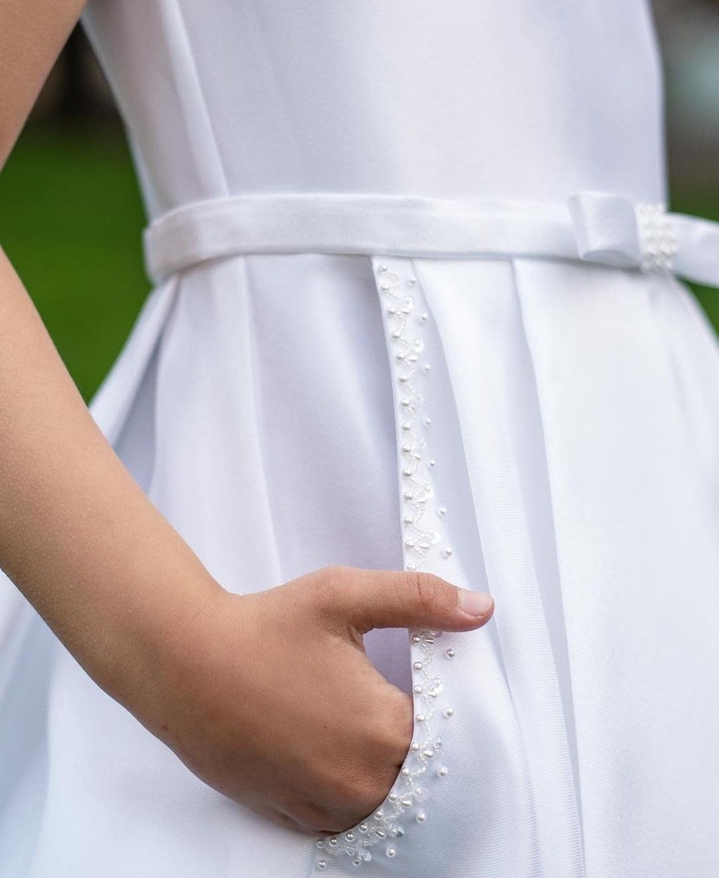 Paula's Communion Girls White Communion Dress:- PJ04
