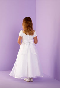 Peridot Girls White Communion Dress:- Sheridan
