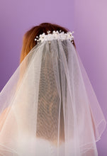 Load image into Gallery viewer, Peridot Girls White Holy Communion Veil:- Aurora
