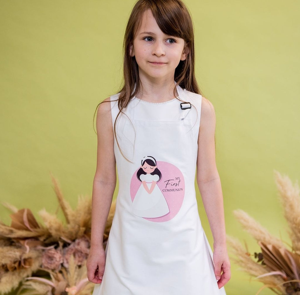 Linzi Jay Girls White Communion Apron