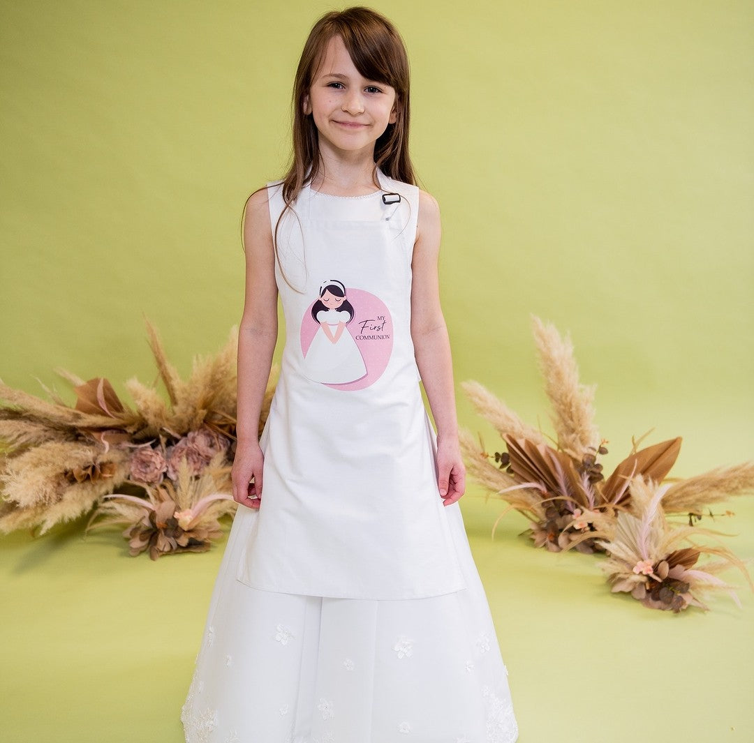 Linzi Jay Girls White Communion Apron