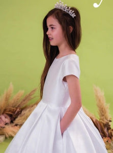 Linzi Jay Girls White Communion Dress:- Emily