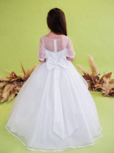 SALE COMMUNION DRESS Linzi Jay Girls White Communion Dress:- Wendi