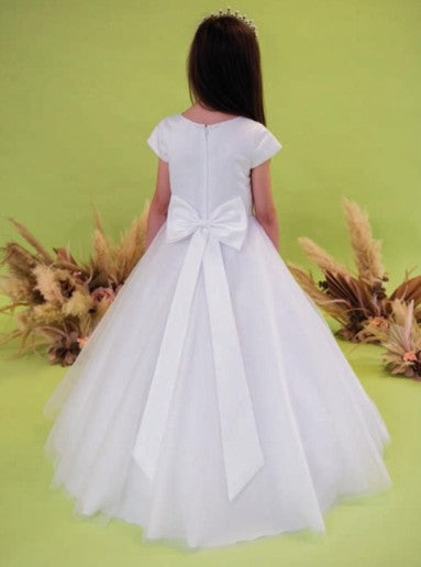 Linzi Jay Girls White Communion Dress:- Ember