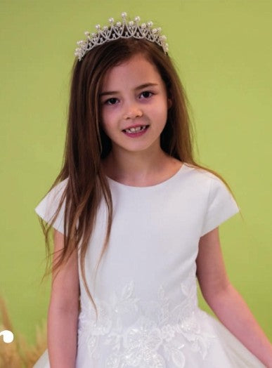 Linzi Jay Girls White Communion Dress:- Ember