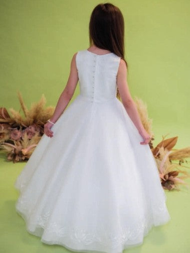SALE COMMUNION DRESS Linzi Jay Girls White Communion Dress:- Lindi Age 7