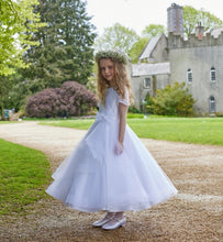 Load image into Gallery viewer, Isabella Girls White Communion Dress:- IS24698
