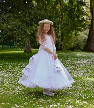 Load image into Gallery viewer, Isabella Girls White Communion Dress:- IS24682
