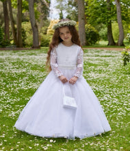 Load image into Gallery viewer, SALE KOKO Girls White Communion Dress:- KO24143
