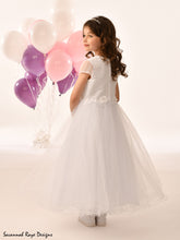 Load image into Gallery viewer, Savannah Raye By Linzi Jay Girls White Communion Dress:- SRD- Hazel
