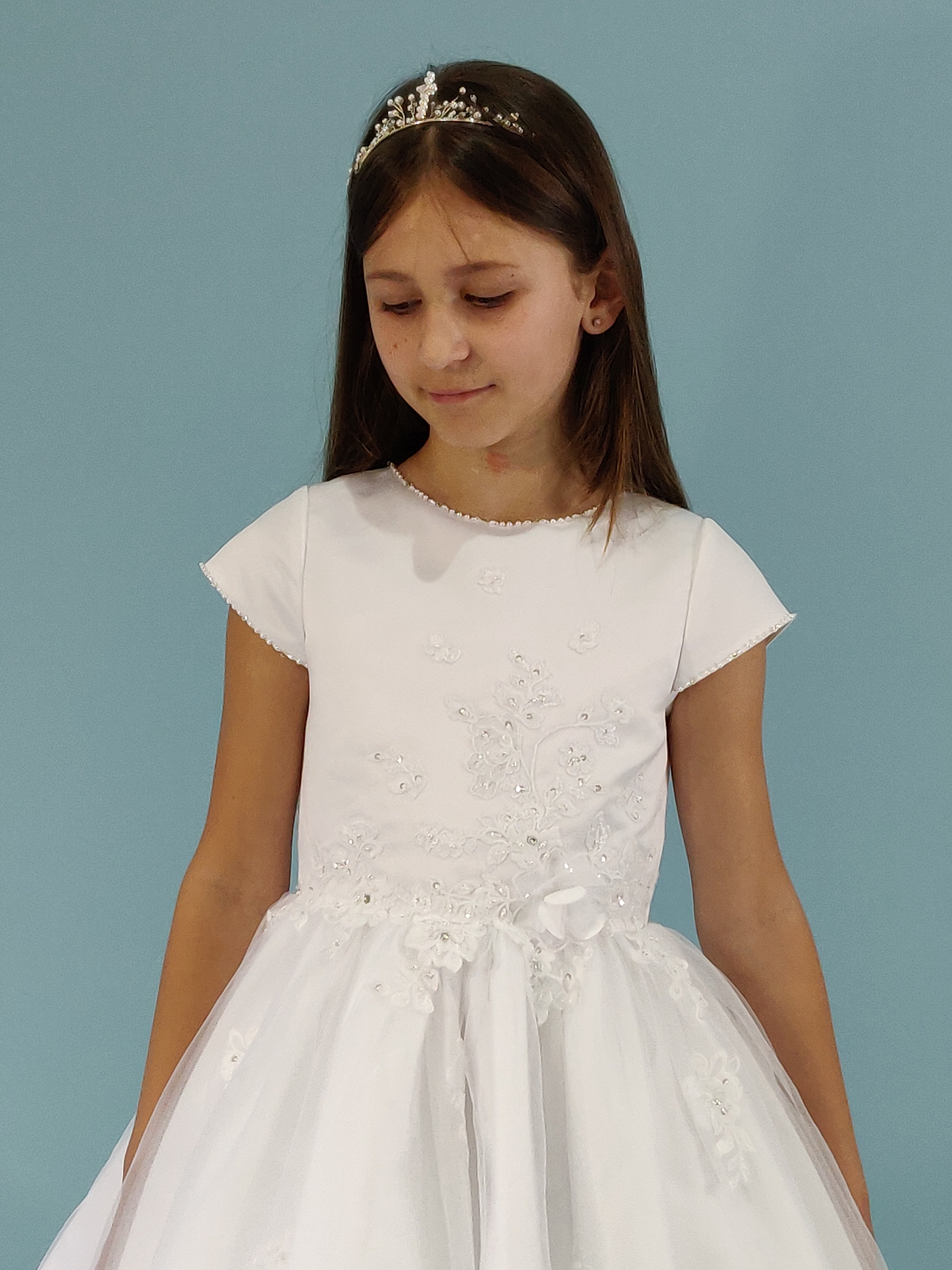 Linzi Jay Girls White Communion Dress:- Stella