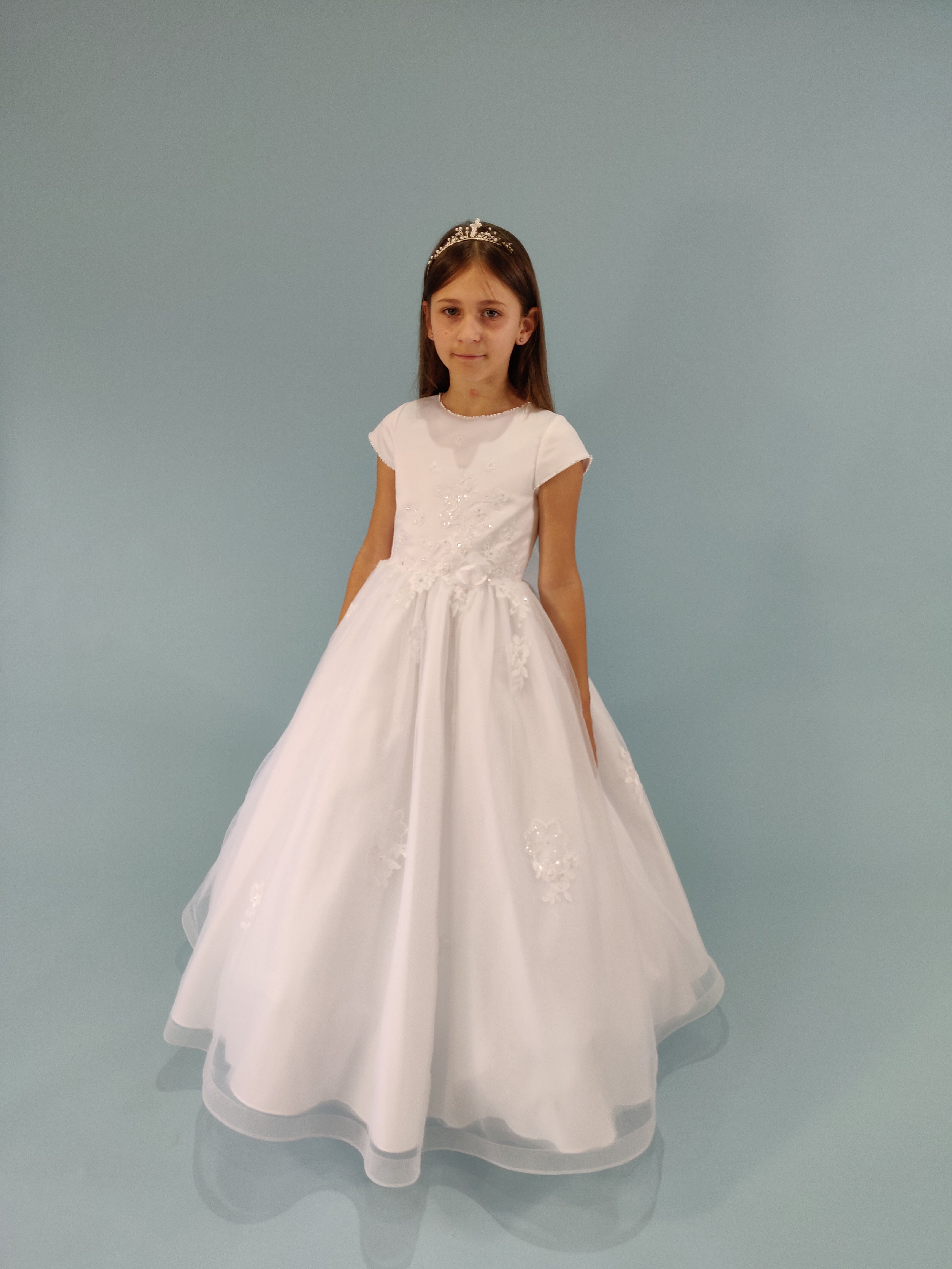 Linzi Jay Girls White Communion Dress:- Stella