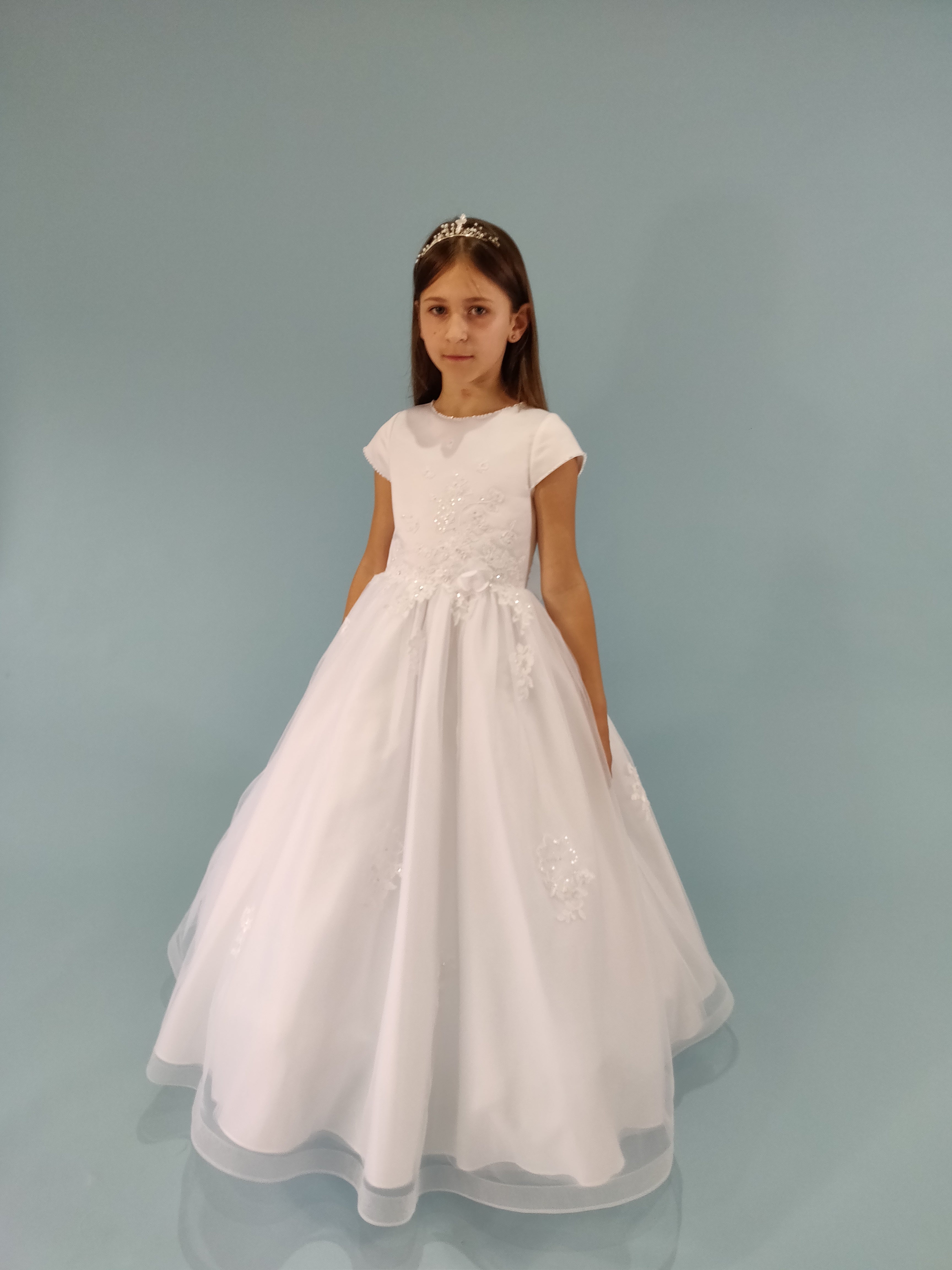 Linzi Jay Girls White Communion Dress:- Stella