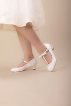 Load image into Gallery viewer, Perfect Bridal White Communion Shoes:- Vickie Heel
