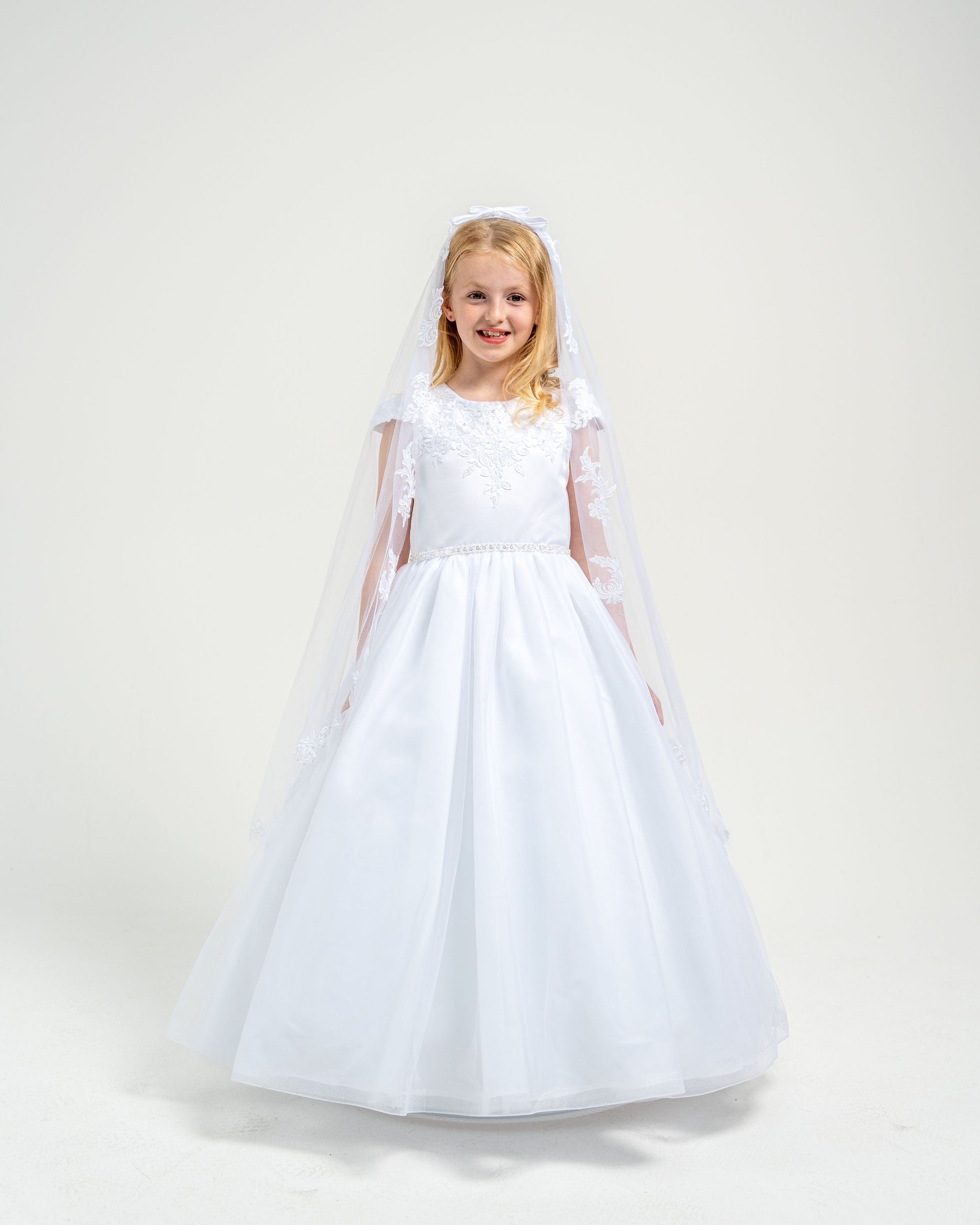 Sweetie Pie Girls White Communion Veil :- 4036