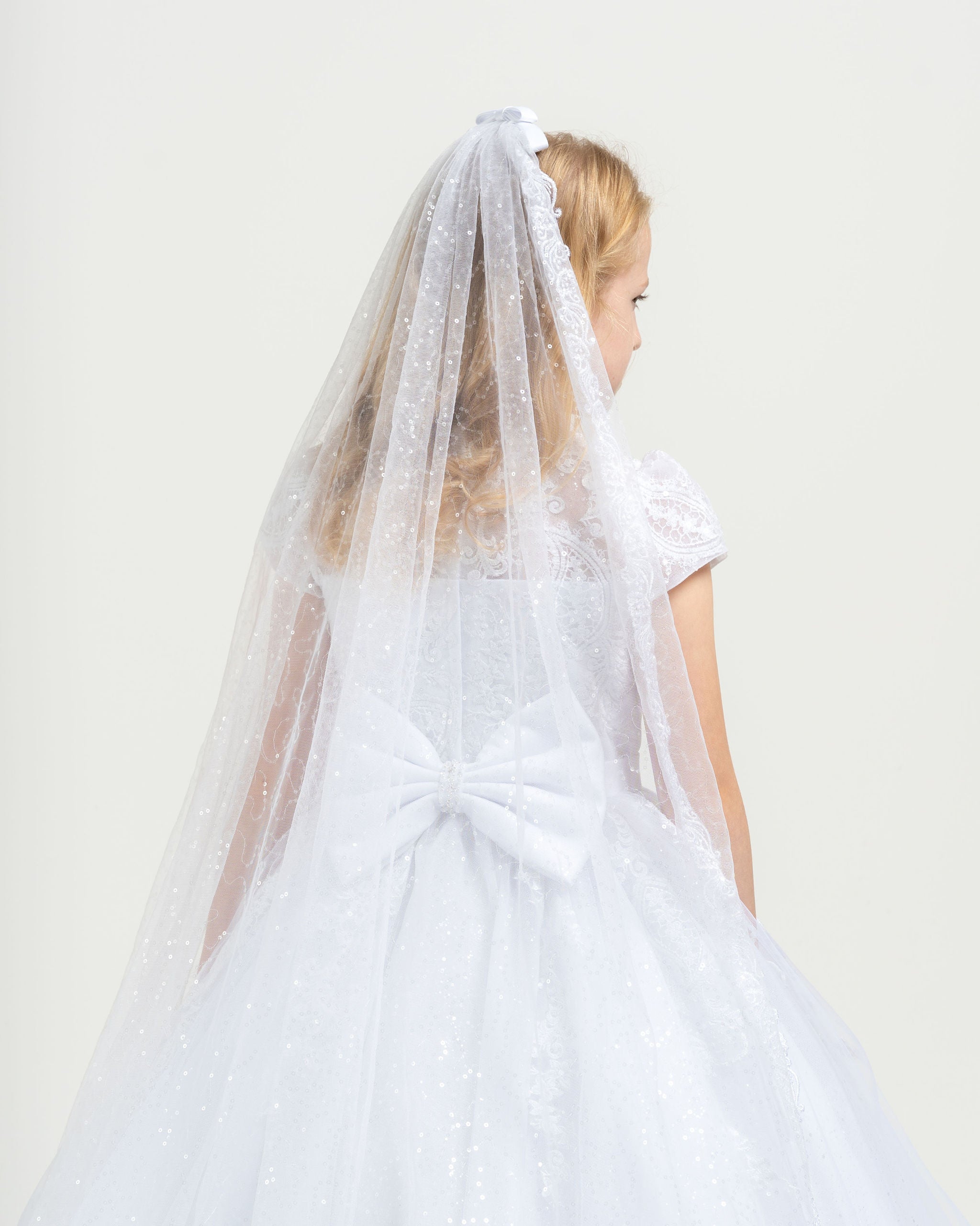 Sweetie Pie Girls White Communion Veil :- 4038