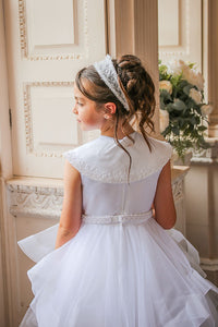 Crystal & Pearl Decadence White Communion Dress (Ruffle Skirt)