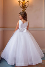 Load image into Gallery viewer, Crystal &amp; Pearl Avery White Communion Dress (Tulle Skirt)
