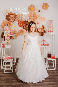 Emmerling Girls White Communion Dress:- Keira