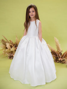 Linzi Jay Girls White Communion Dress:- Della And Bolero