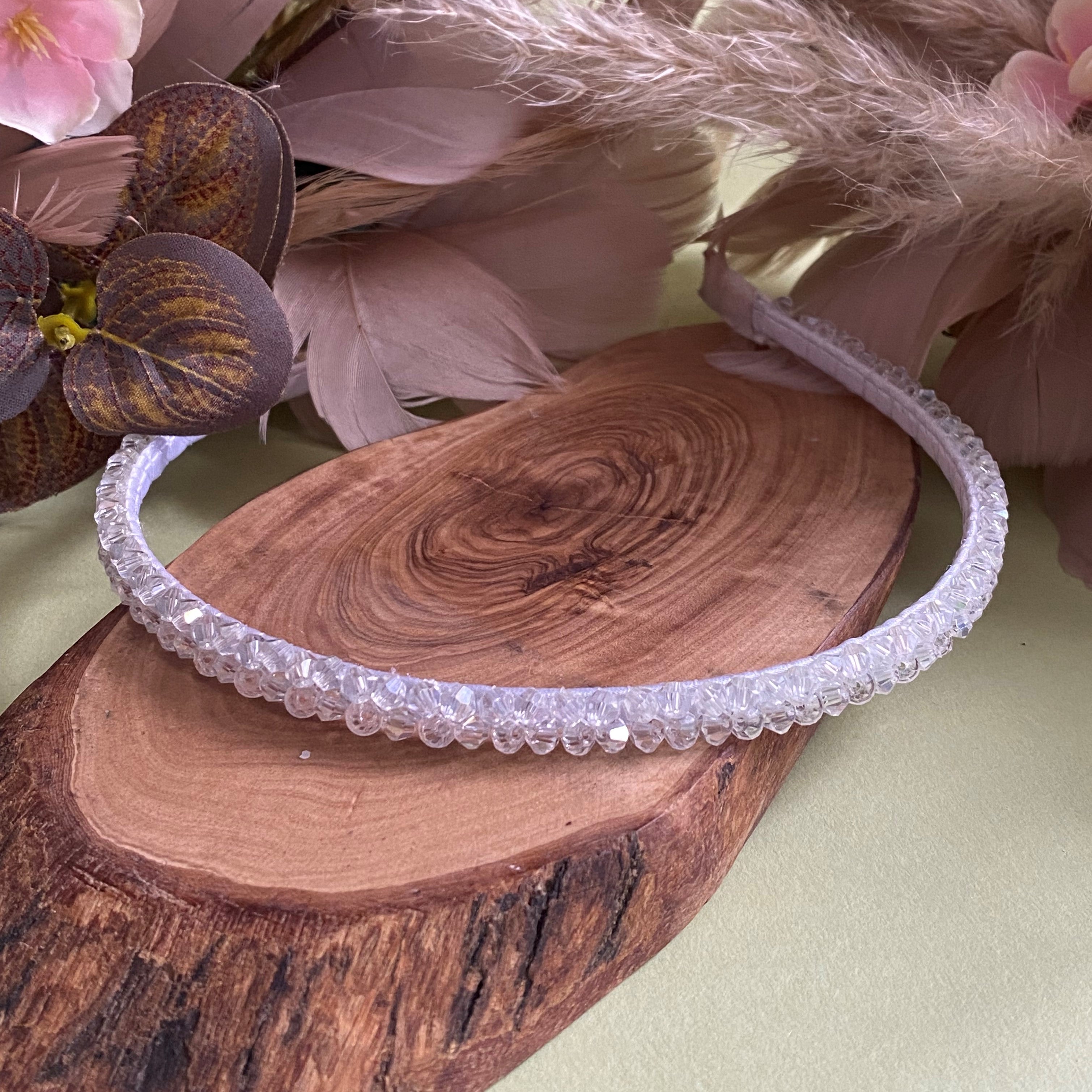 Linzi Jay Girls Clear Crystal Headband:-LM261CL