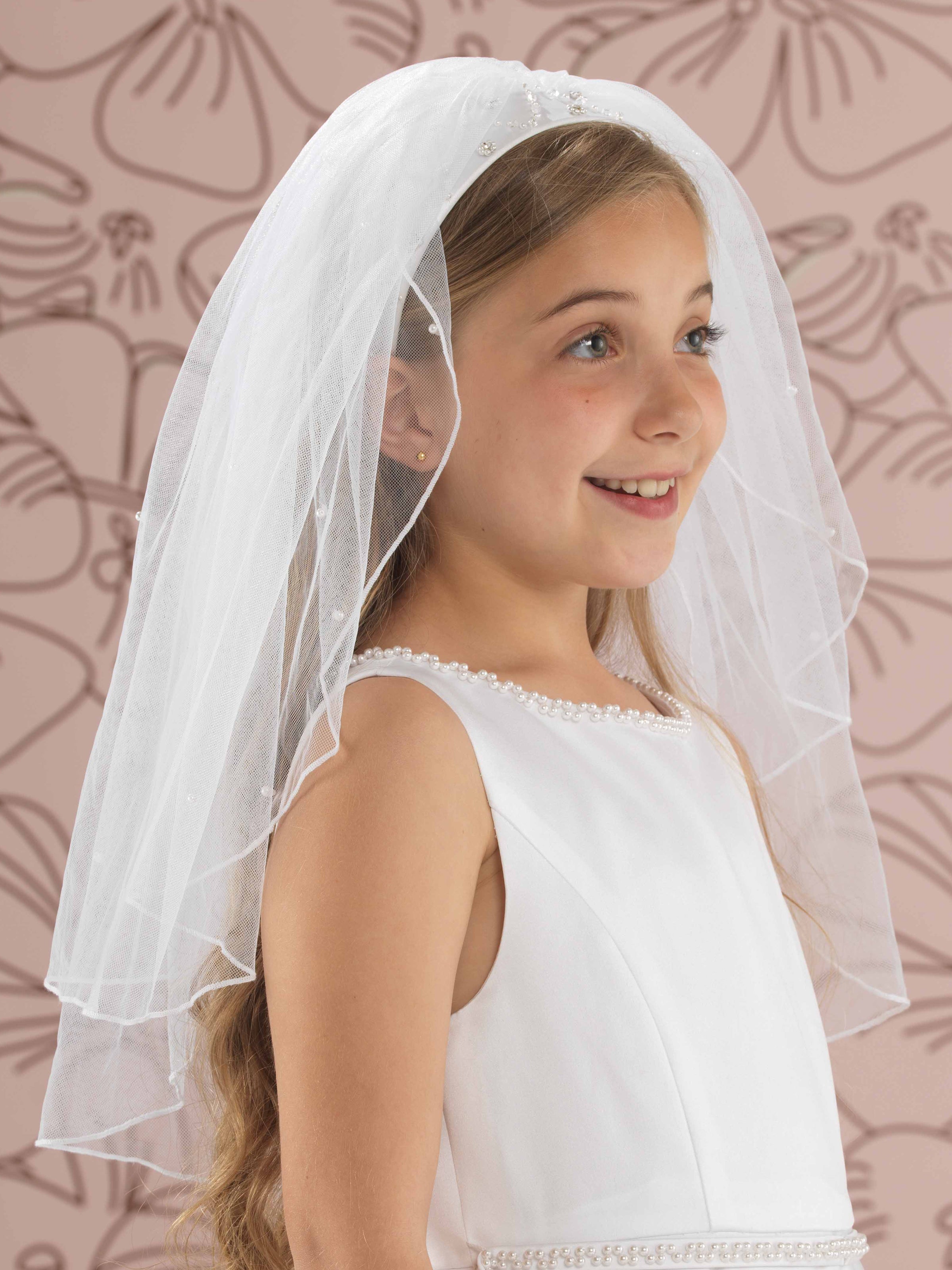 Linzi Jay Girls Beaded Hairband:- LM613WT