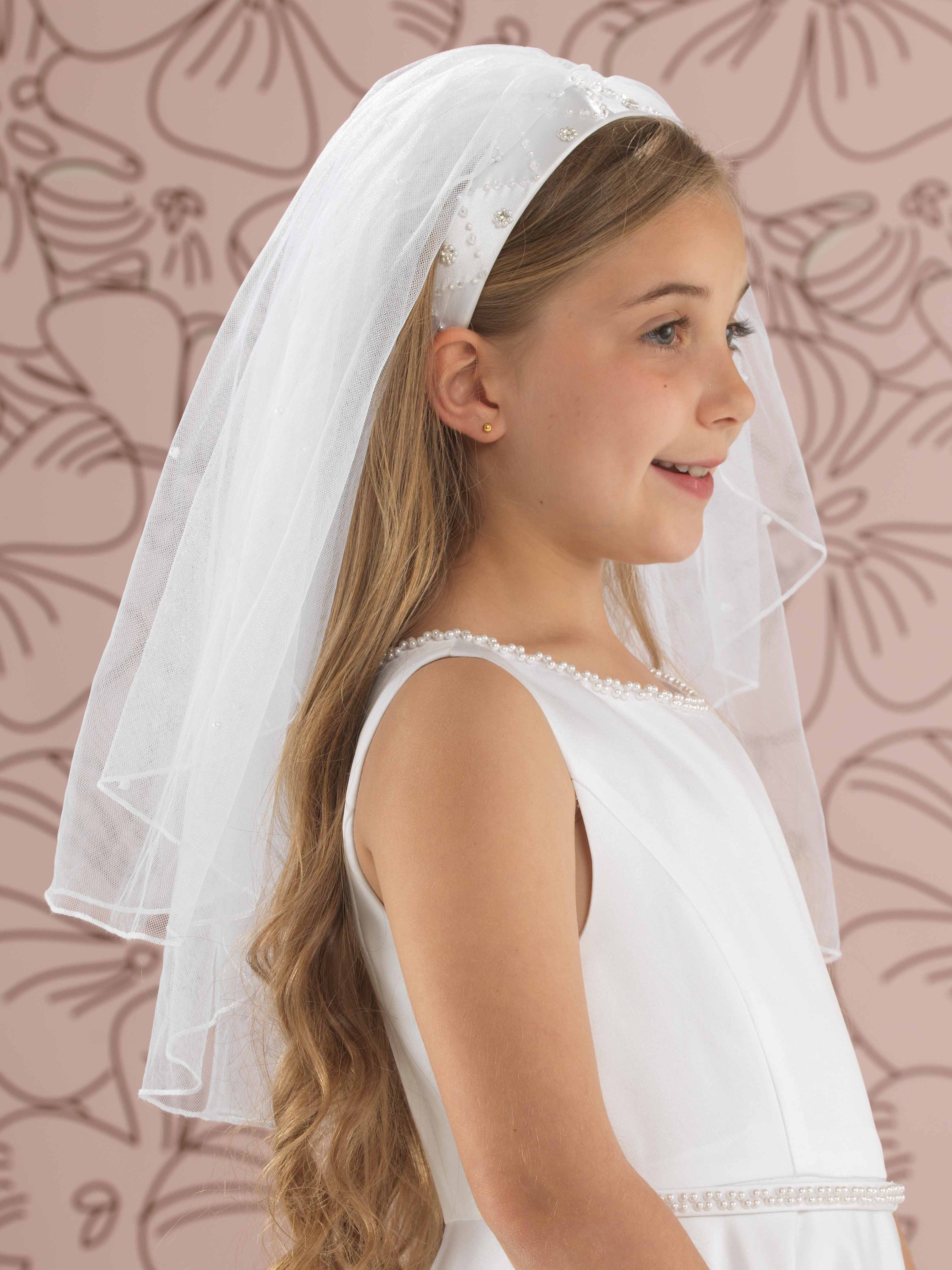 Linzi Jay Girls Beaded Hairband:- LM613WT
