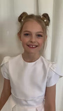 Load and play video in Gallery viewer, Paula&#39;s Communion Girls White Communion Dress:- PJ86
