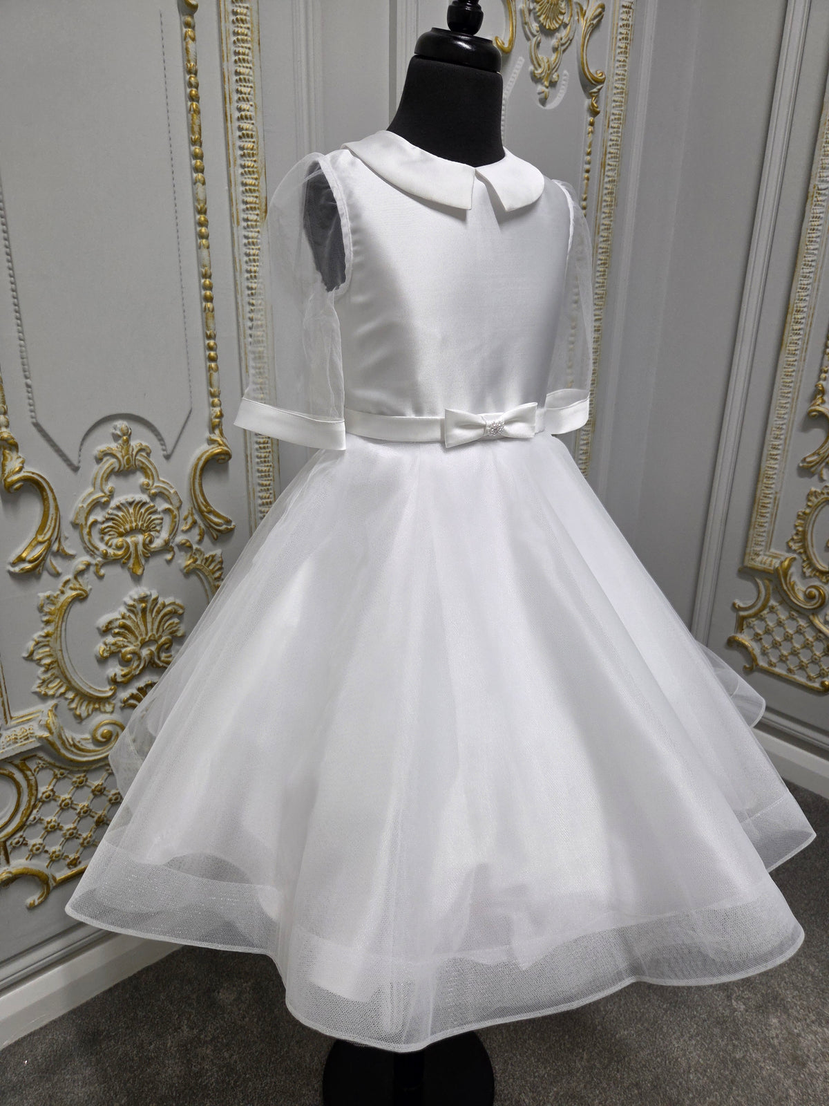 Isabella Girls White Communion Dress IS27498 EXCLUSIVE TO KINDLE