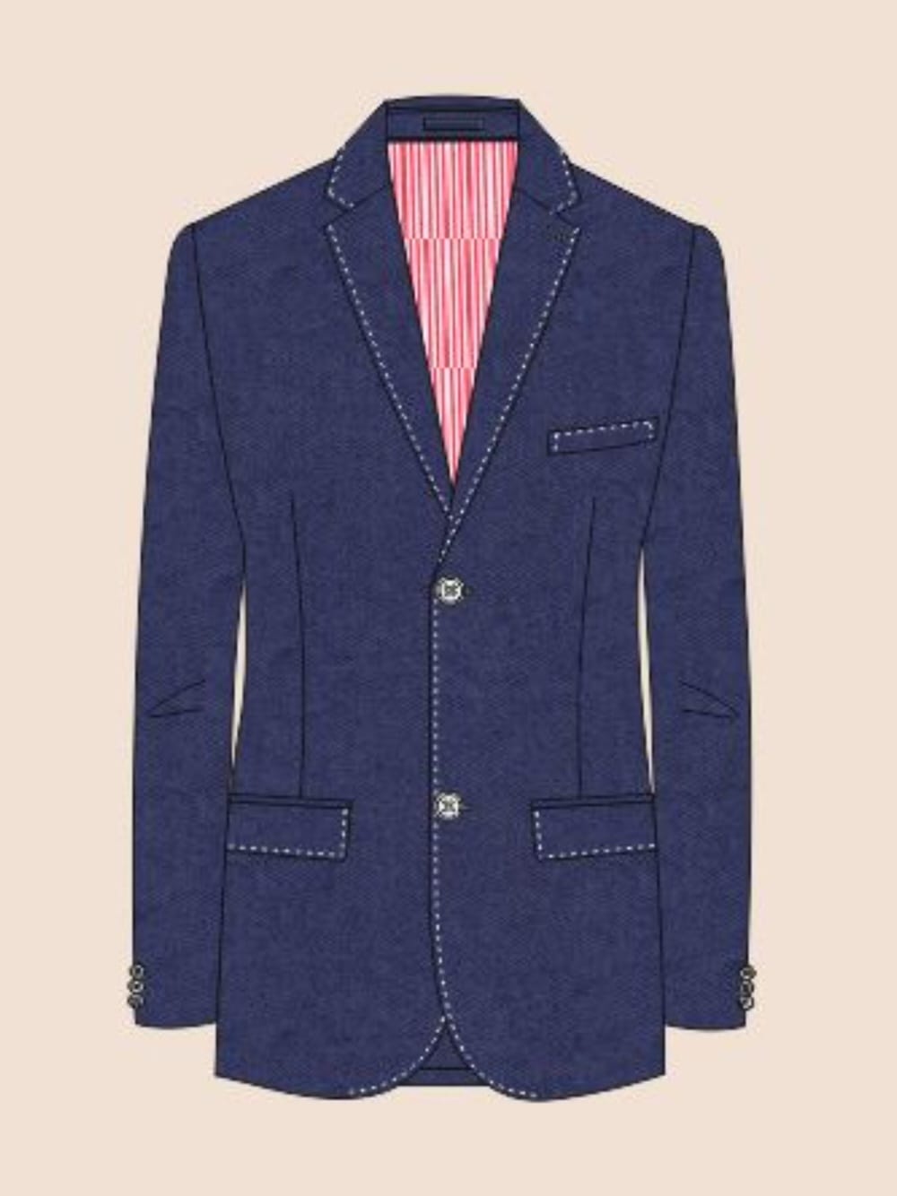 One Varones Boys Denim Blue Blazer:- 10-04099-78
