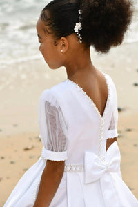 Paula's Communion Girls White Communion Dress:- PJ92