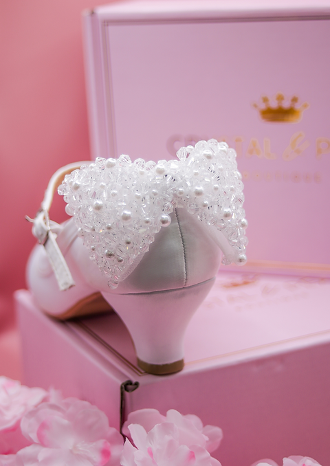 Crystal & Pearl Hepburn Heel Shoe