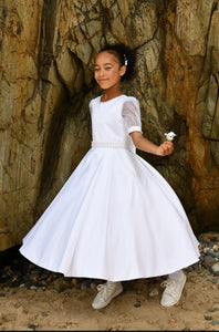 Paula's Communion Girls White Communion Dress:- PJ92