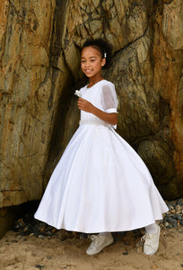Paula's Communion Girls White Communion Dress:- PJ92
