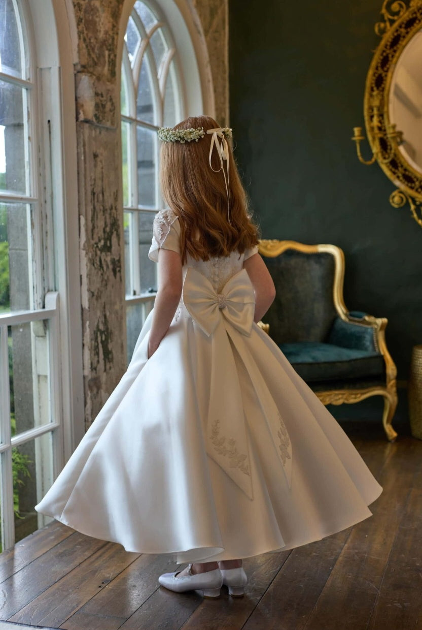 Isabella Girls White Communion Dress IS27482