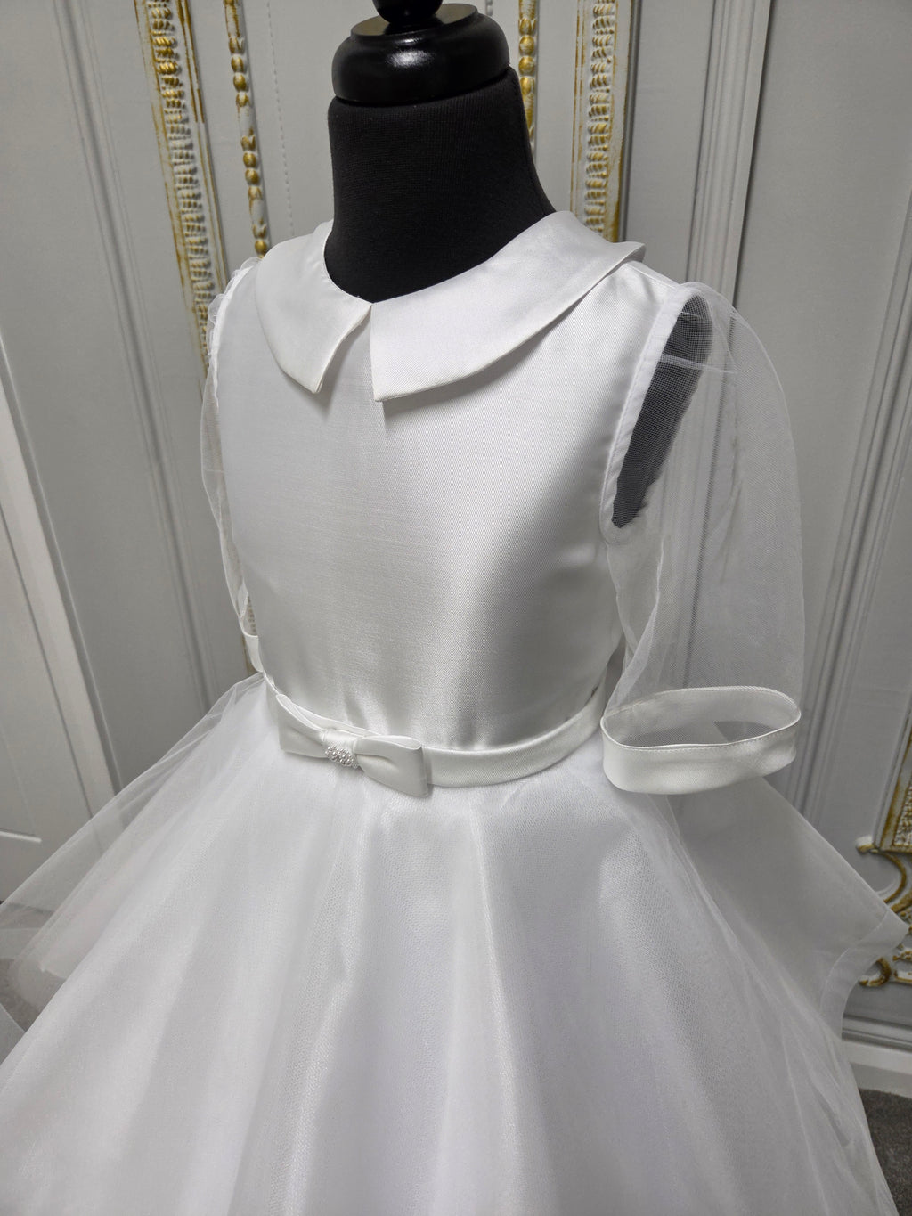 Isabella Girls White Communion Dress IS27498 EXCLUSIVE TO KINDLE