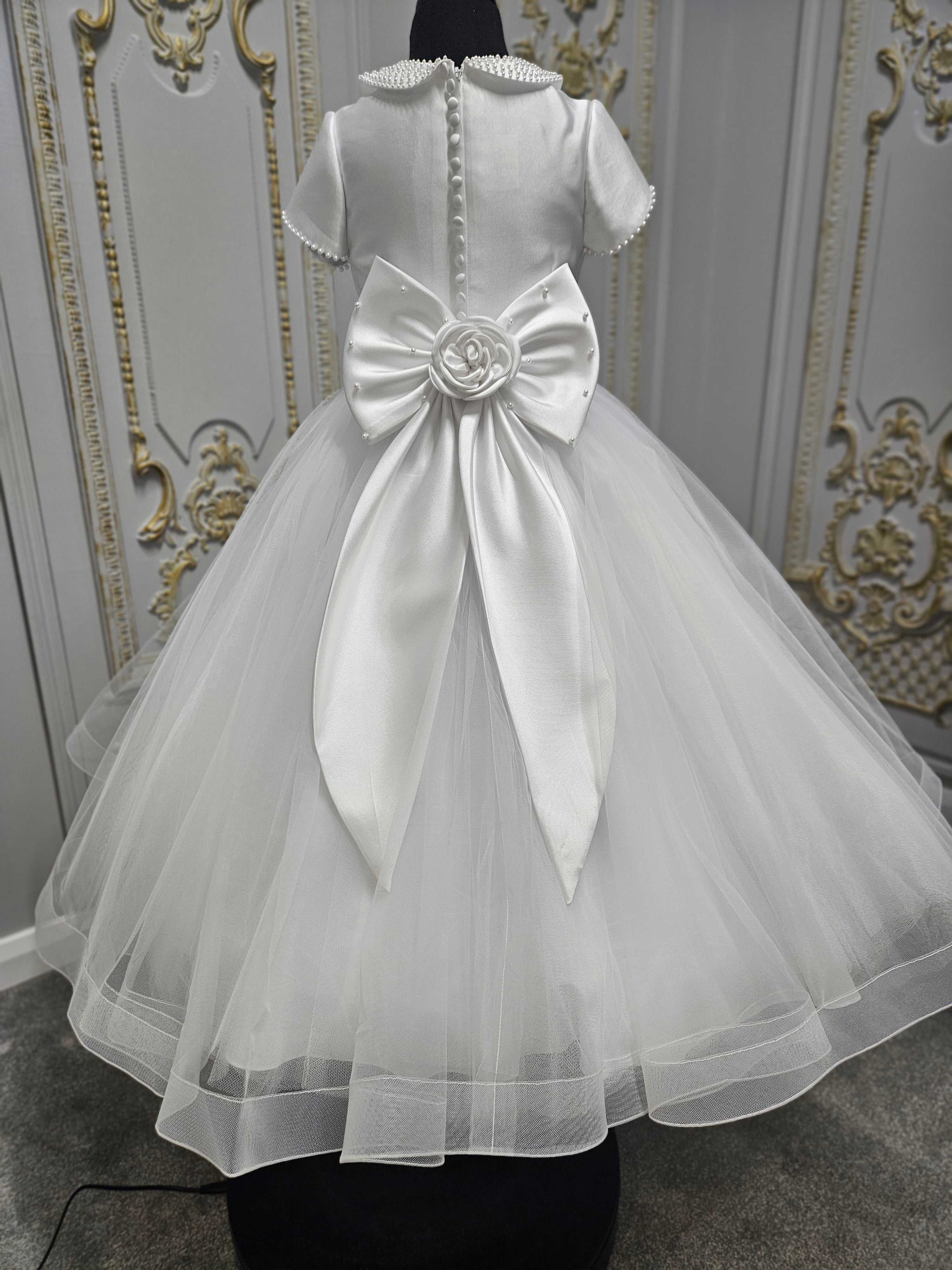 COMMUNION DRESS Isabella Girls White Communion Dress IS26384 EXCLUSIVE TO KINDLE