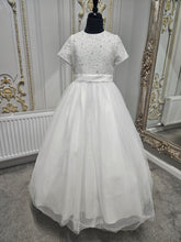 Load image into Gallery viewer, SALE COMMUNION DRESS Little People Girls White Communion Dress:- Reitlin Age 6 &amp; 9

