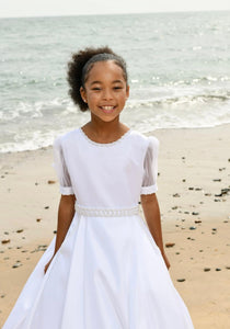 Paula's Communion Girls White Communion Dress:- PJ92