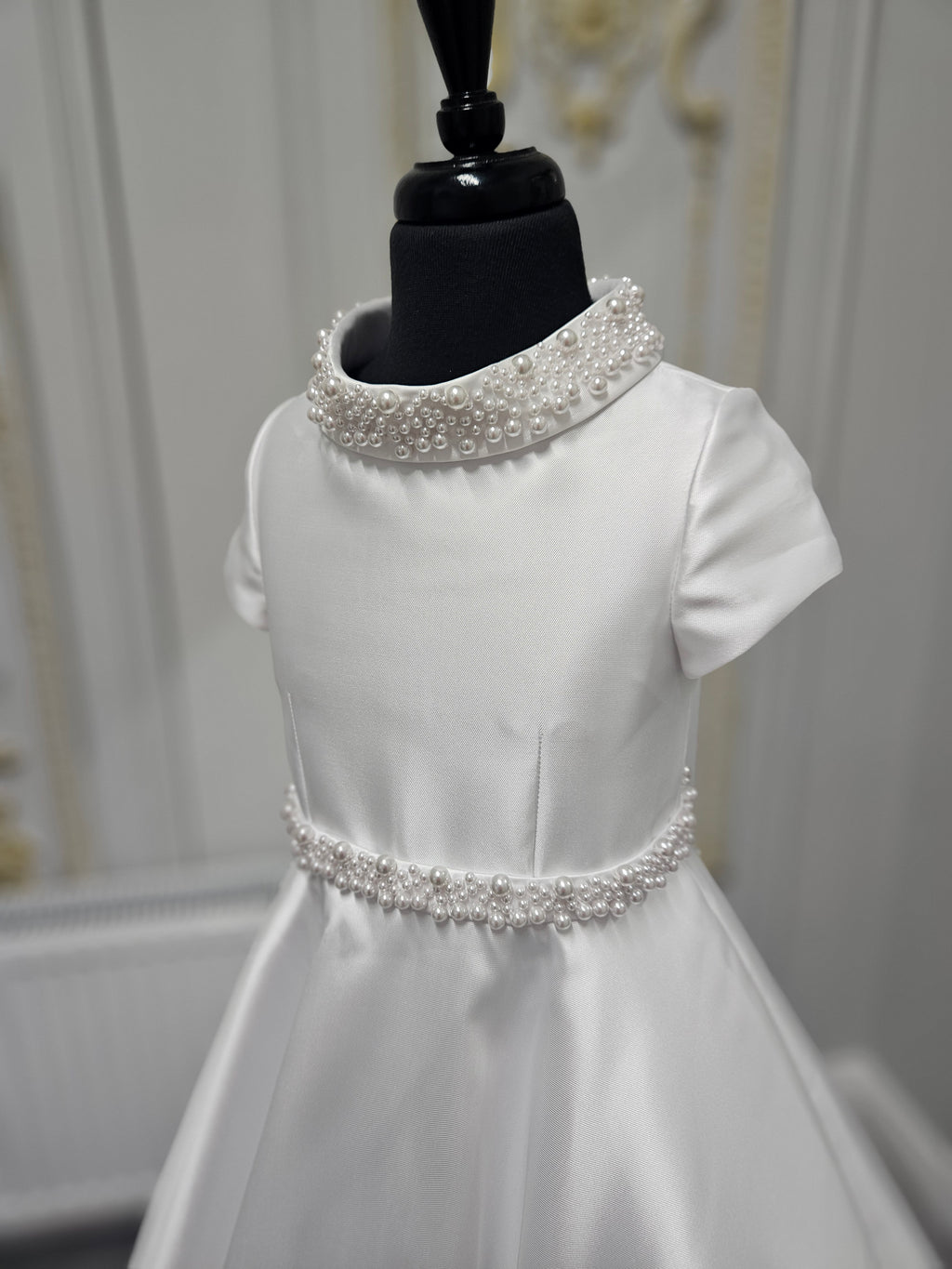 SALE COMMUNION DRESS KOKO Girls White Communion Dress:- KO25834 Age 6 & 7