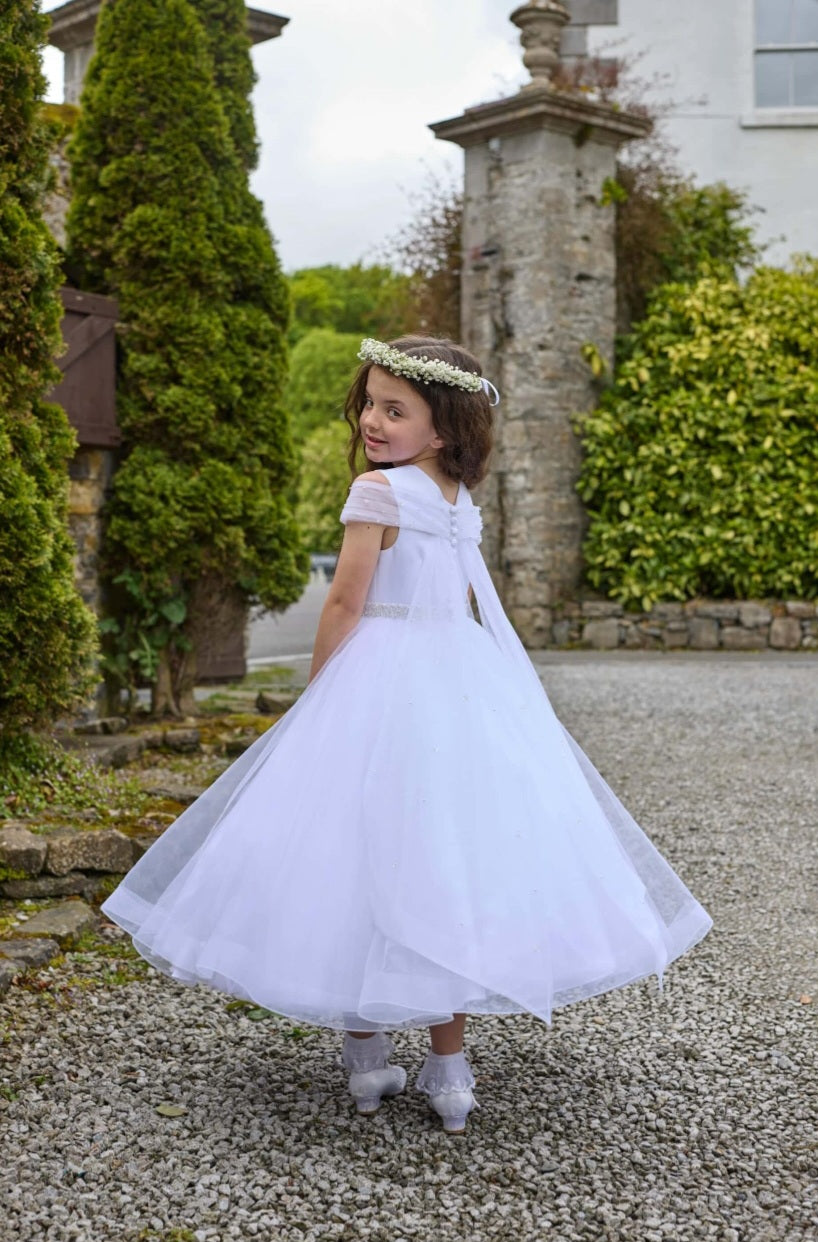 Isabella Girls White Communion Dress IS27424