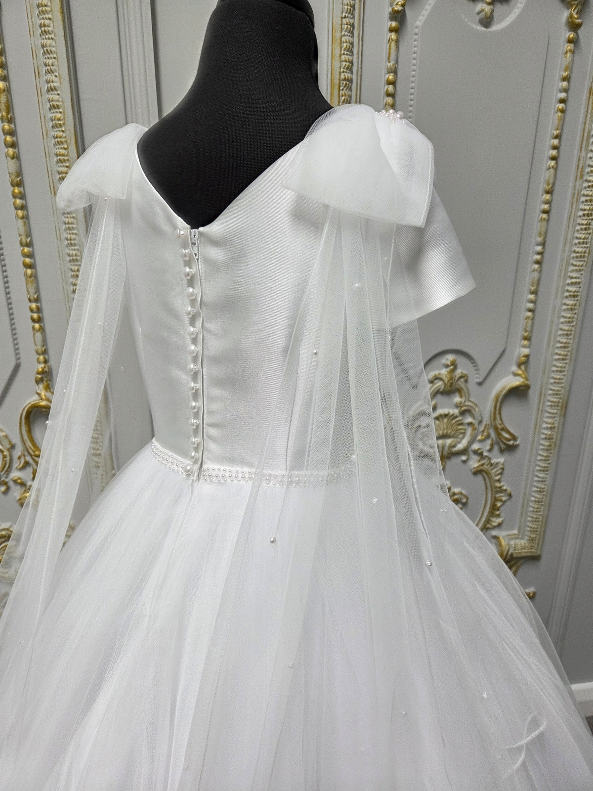 Isabella Girls White Communion Dress IS27500 EXCLUSIVE TO KINDLE
