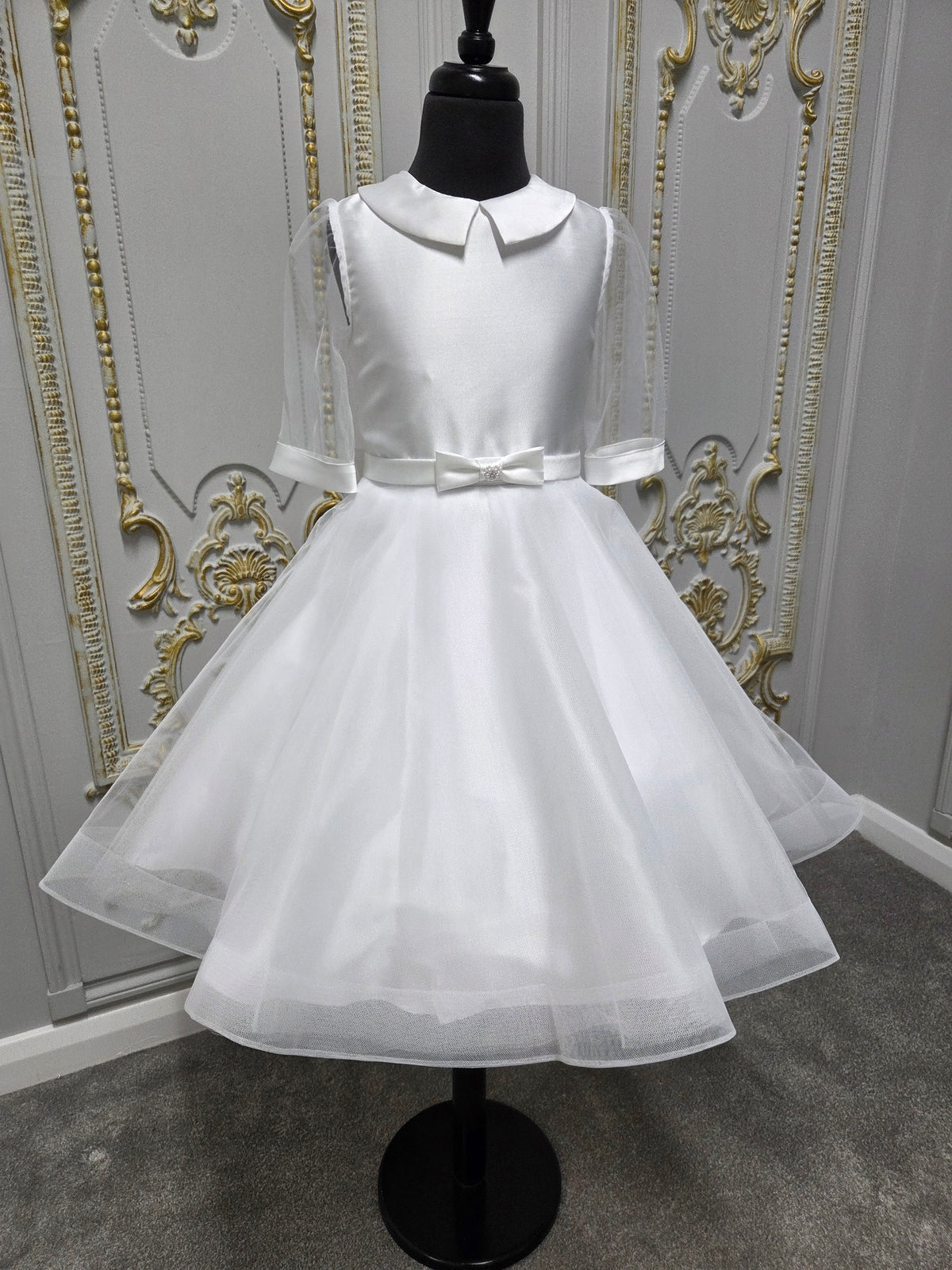 Isabella Girls White Communion Dress IS27498 EXCLUSIVE TO KINDLE