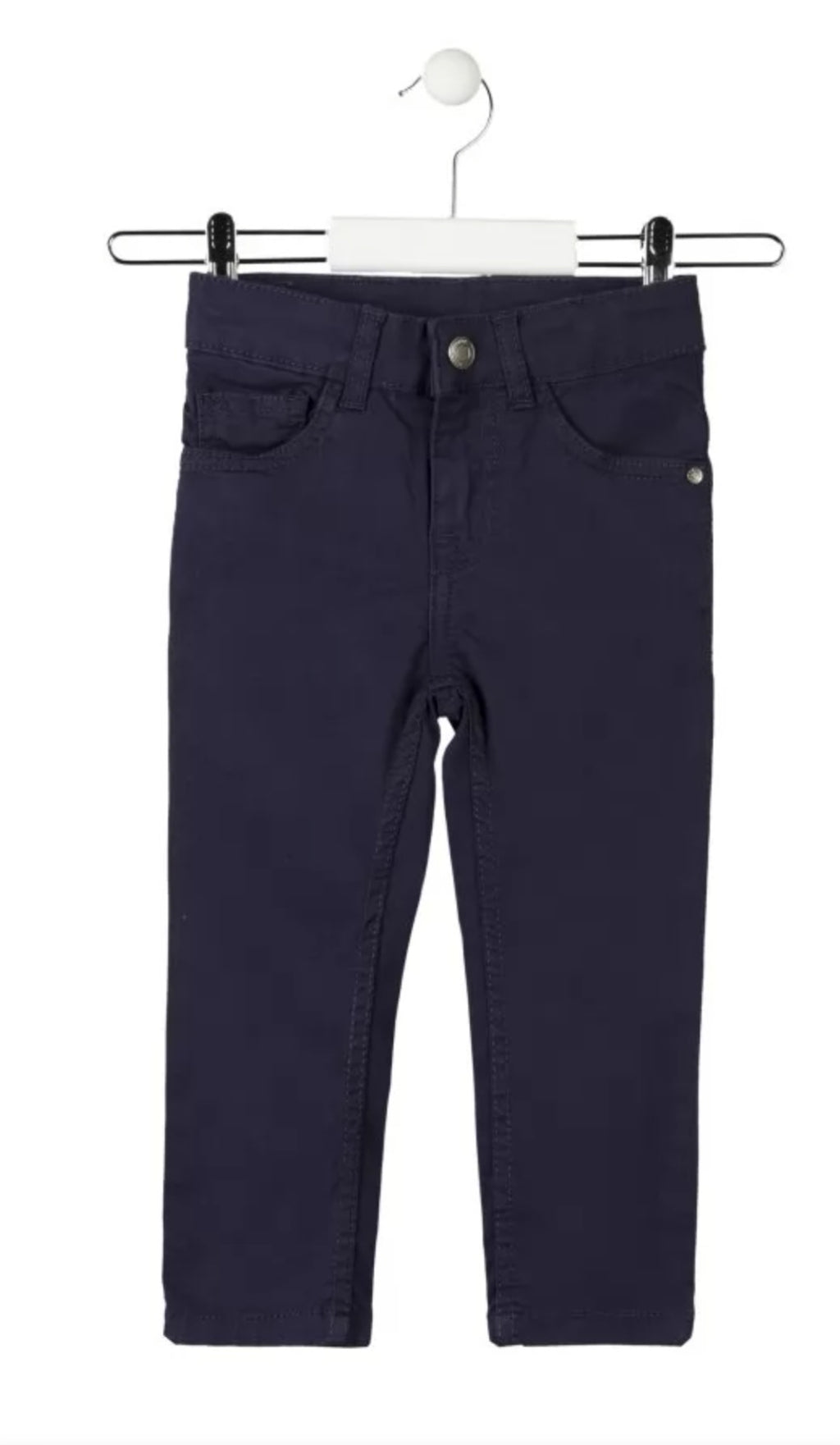SUMMER SALE Losan Boys Twill Skinny Trousers:Navy AGE 5