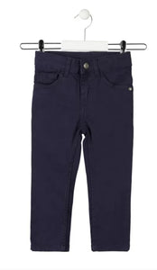 SUMMER SALE Losan Boys Twill Skinny Trousers:Navy AGE 5
