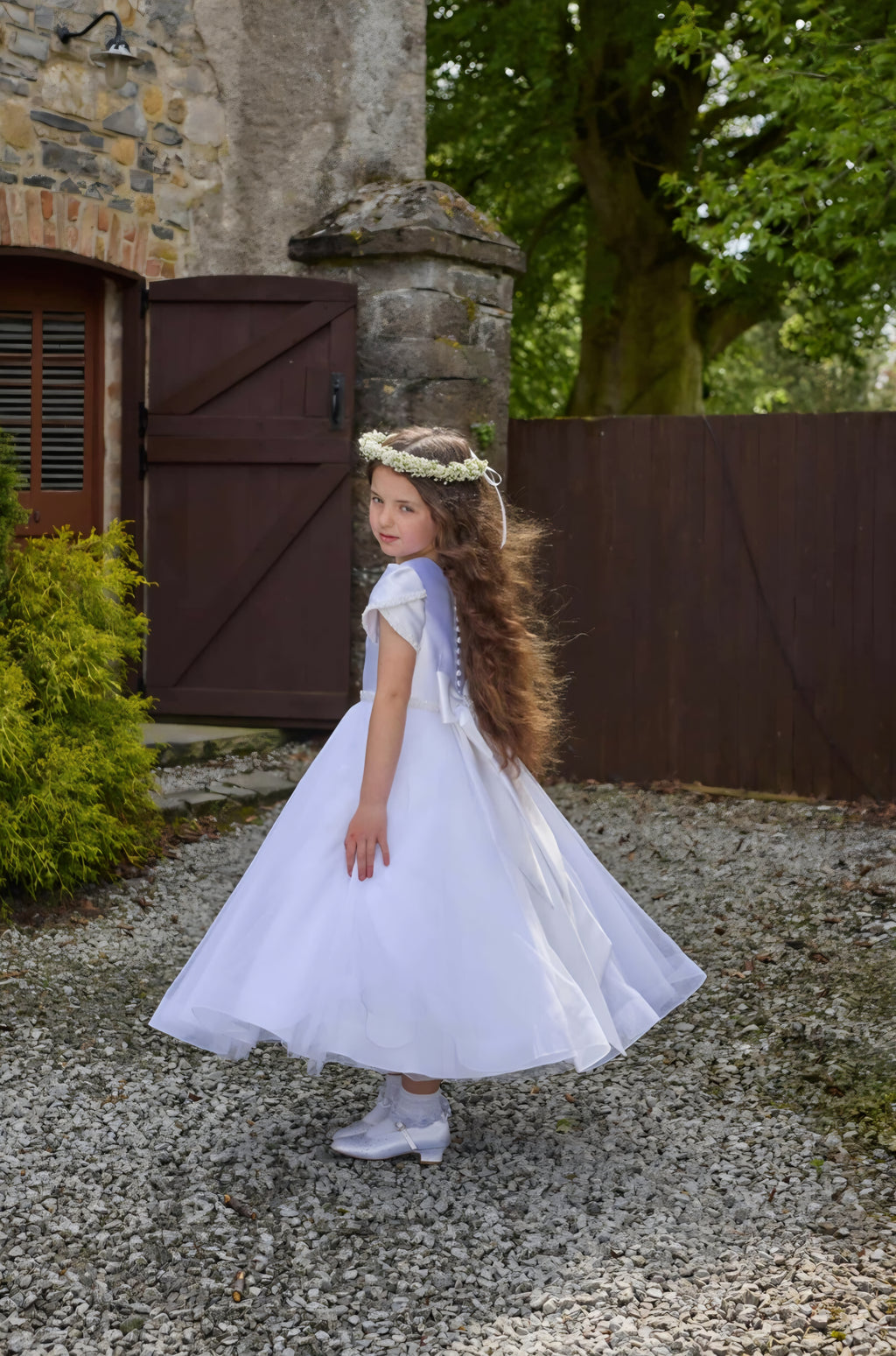 Isabella Girls White Communion Dress IS27450